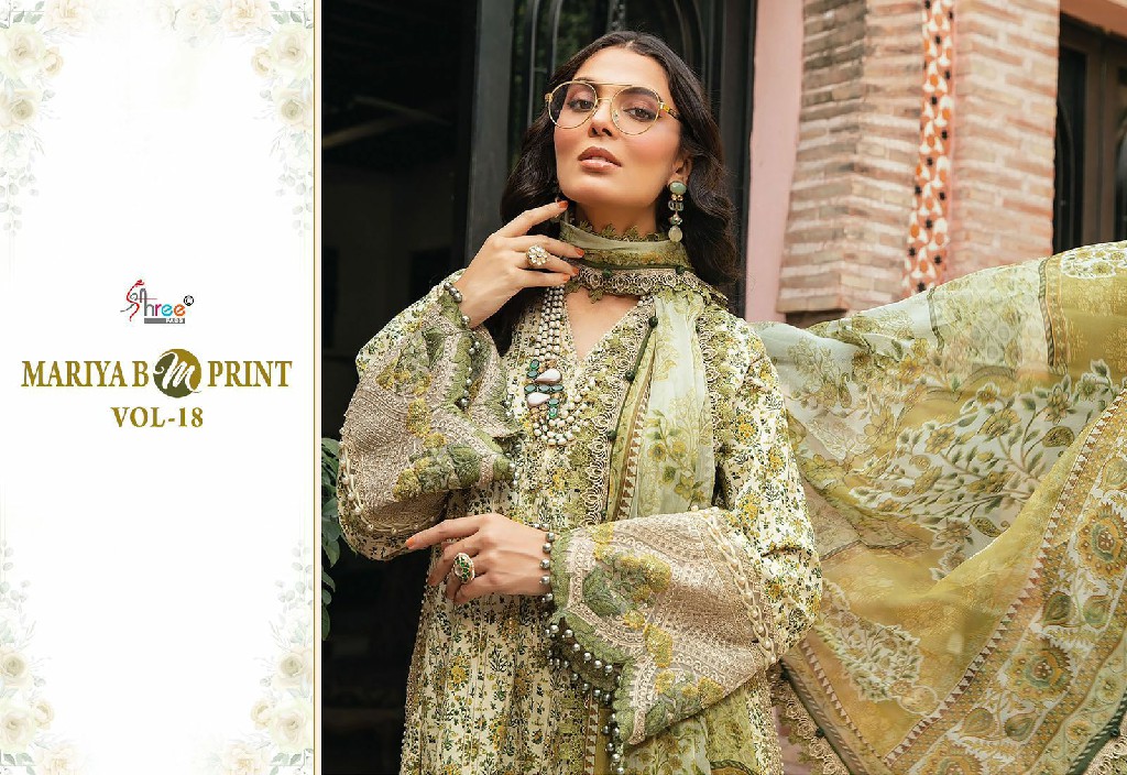 Shree Fabs Mariya B Mprint Vol-18 Wholesale Indian Pakistani Salwar Suits