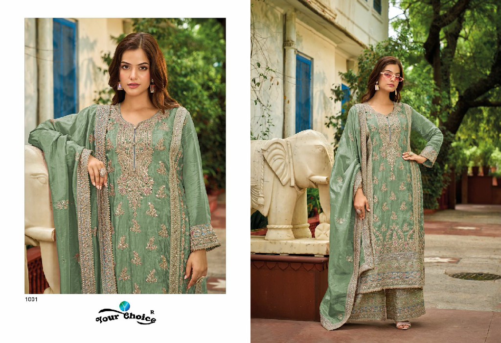 Your Choice Cosmos Wholesale Free Size Stitched Festive Suits