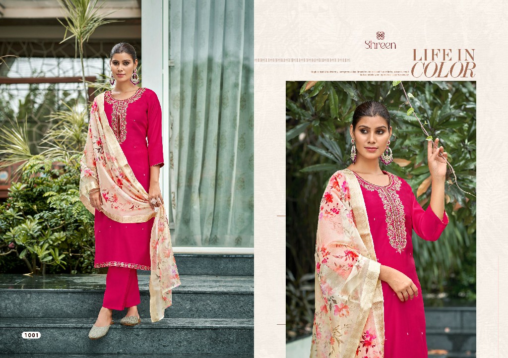 Shreen Alexa Vol-3 Wholesale Designer Roman Silk 3 Piece Salwar Suits