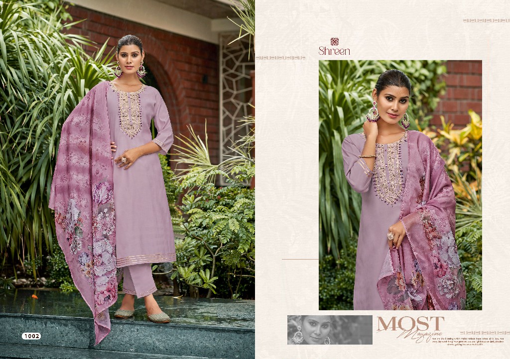 Shreen Alexa Vol-3 Wholesale Designer Roman Silk 3 Piece Salwar Suits