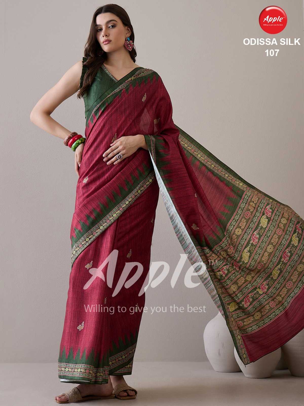 odissa silk vol 1 by apple cotton silk daily wear saree wholesalers