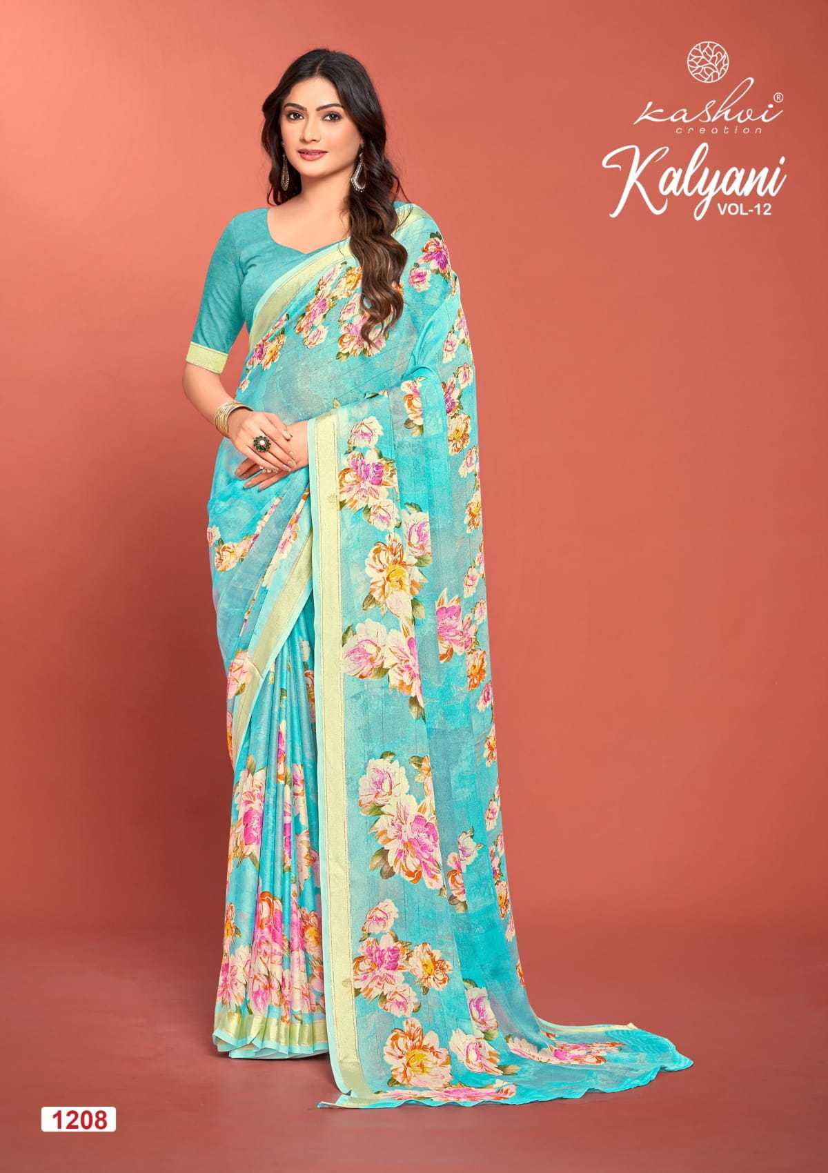 kashvi creation kalyani vol 12 viscose good saree online supplier