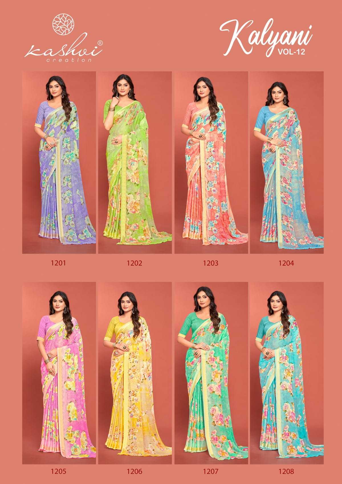 kashvi creation kalyani vol 12 viscose good saree online supplier