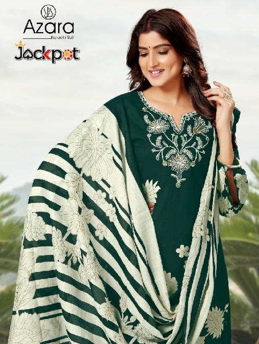azara radhika fashion jackpot cotton designer print ladies suits