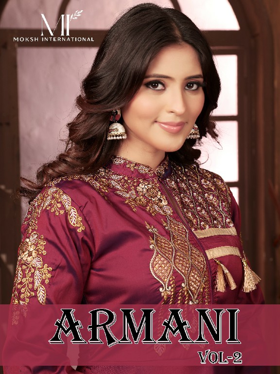 Moksh Armani Vol-2 Wholesale Triva Silk With Heavy Embroidery Gown Catalog