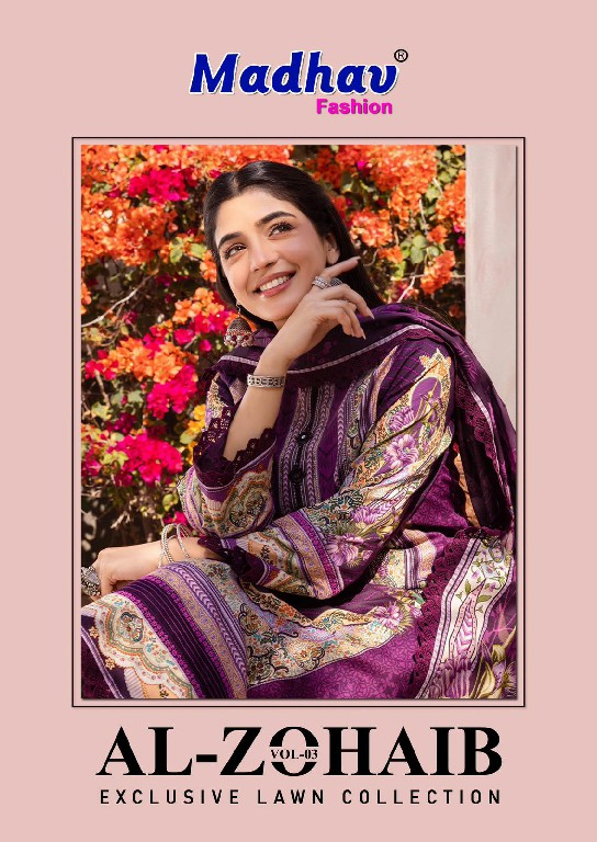 Madhav Al Zohaib Vol-3 Wholesale Lawn Printed Dress Material