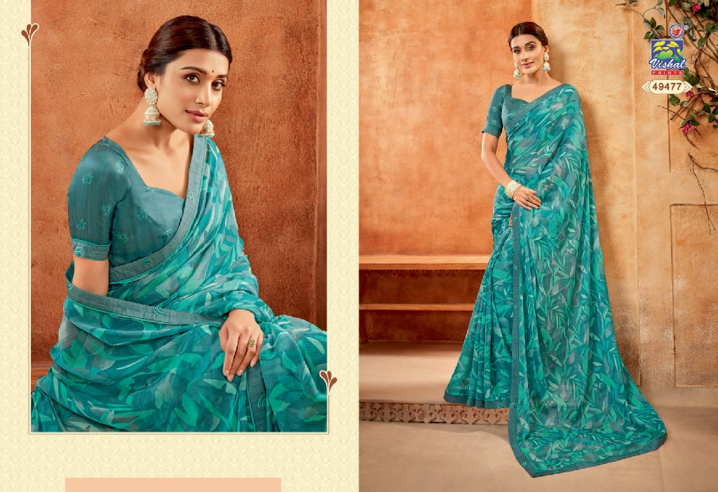 Vishal Asha Wholesale Fabric Georgette With Stone Work Indian Sarees