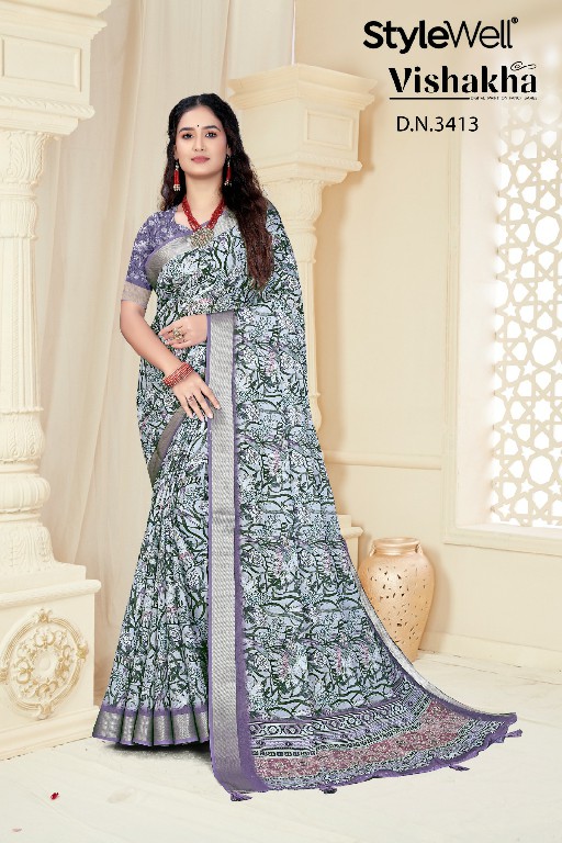 vishakha by stylewell digital printed stylish saree for women