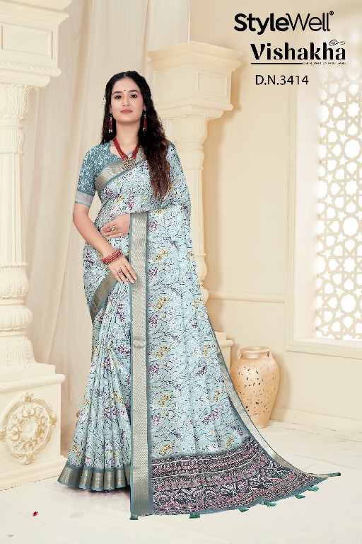 vishakha by stylewell digital printed stylish saree for women