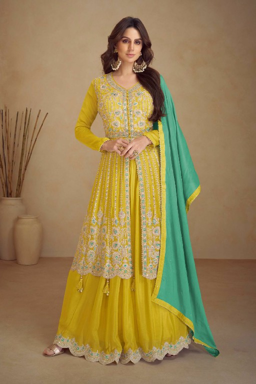 kashvi by gulkayra designer chinon full stitch premium sharara salwar suit