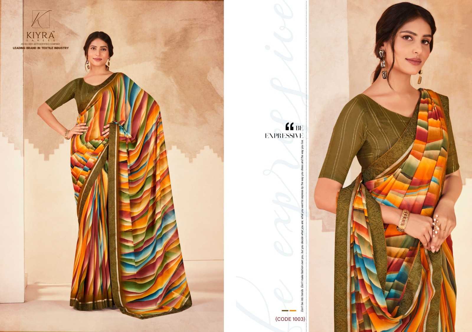 kiyra sarees pari heavy weightless colourful saree with blouse