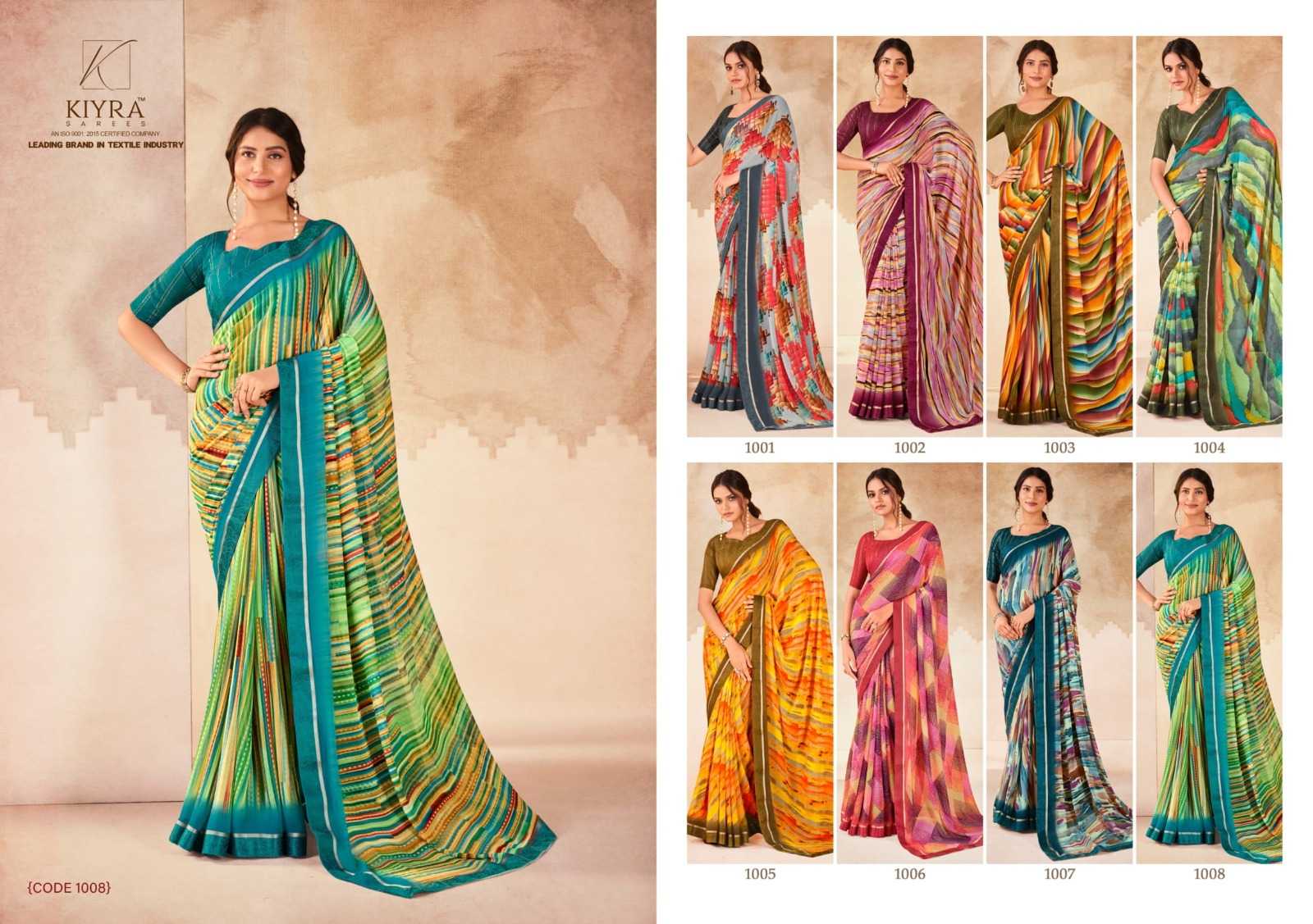 kiyra sarees pari heavy weightless colourful saree with blouse