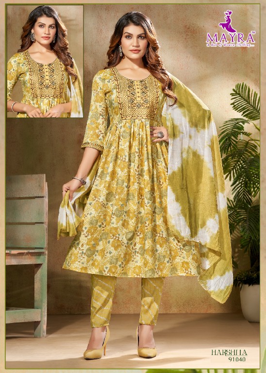 Mayra Harshita Wholesale Capsuil Pritn Umbrella Kurtis With Pant And Dupatta