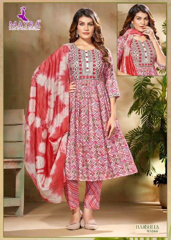 Mayra Harshita Wholesale Capsuil Pritn Umbrella Kurtis With Pant And Dupatta