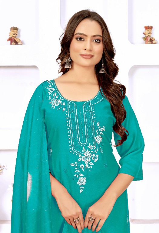 Pearl Fashion Magic Wholesale Viscose Rayon Kurti With Pant And Dupatta