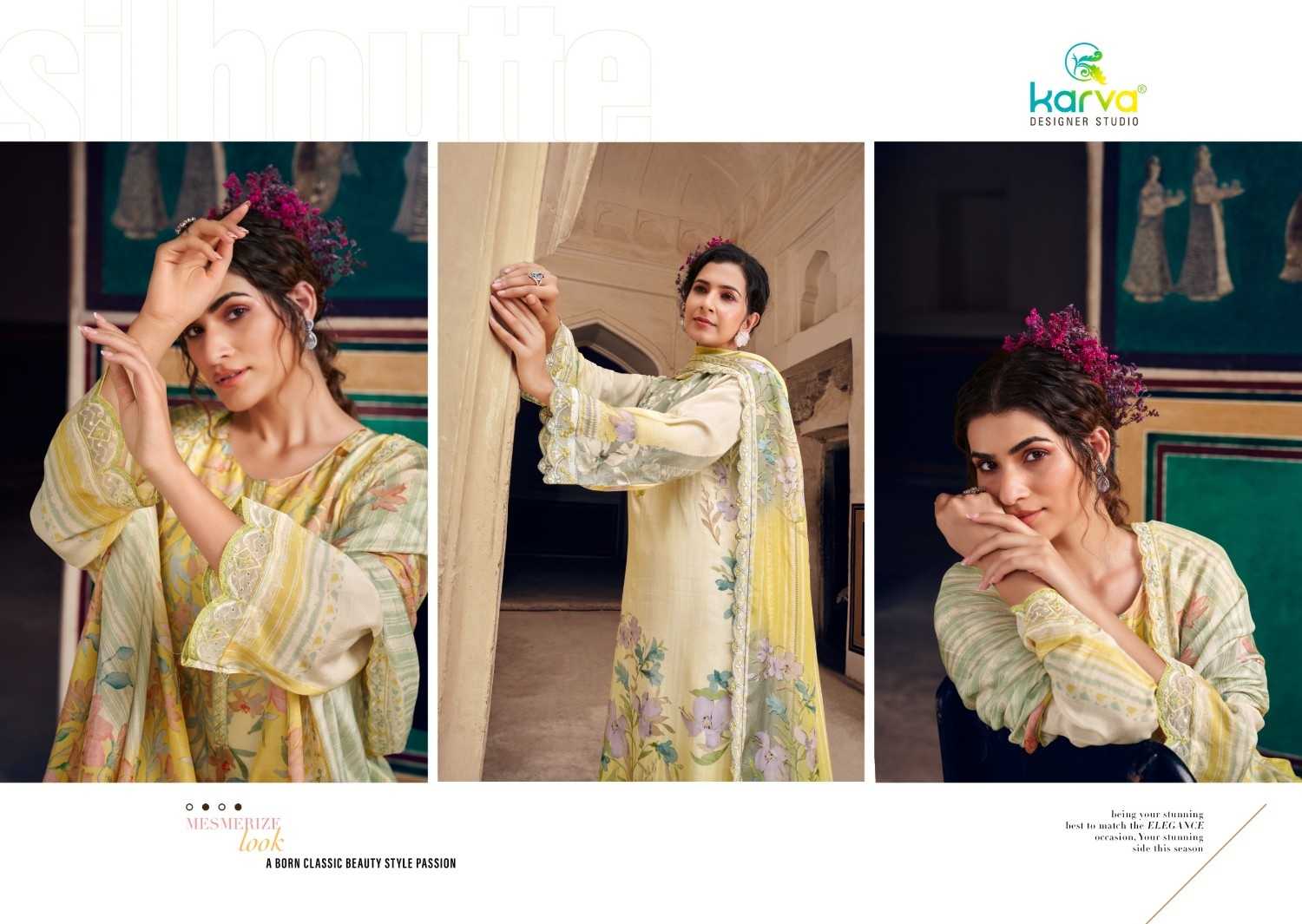 jannat by karva designer kapil fab colour print viscose ladies suits