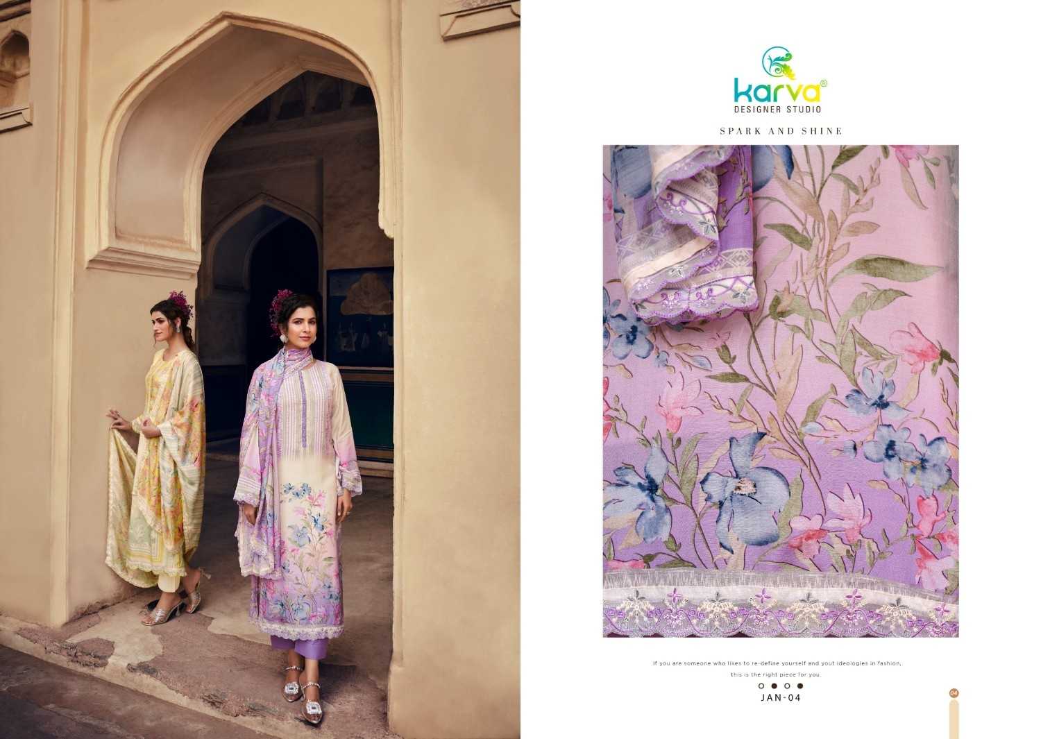 jannat by karva designer kapil fab colour print viscose ladies suits