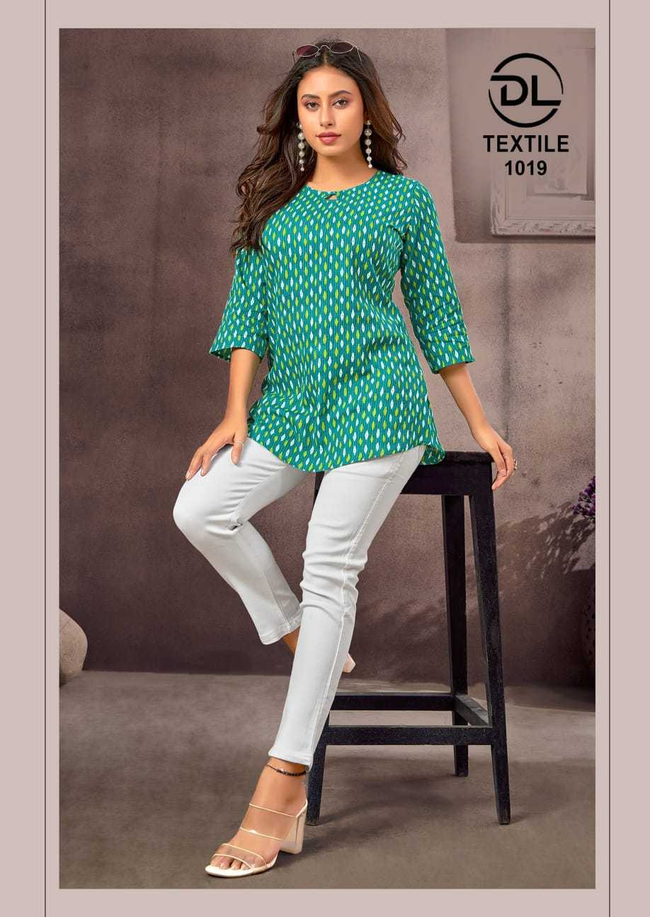 navjivan vol 3 by dl textile unique print cotton readymade short tops