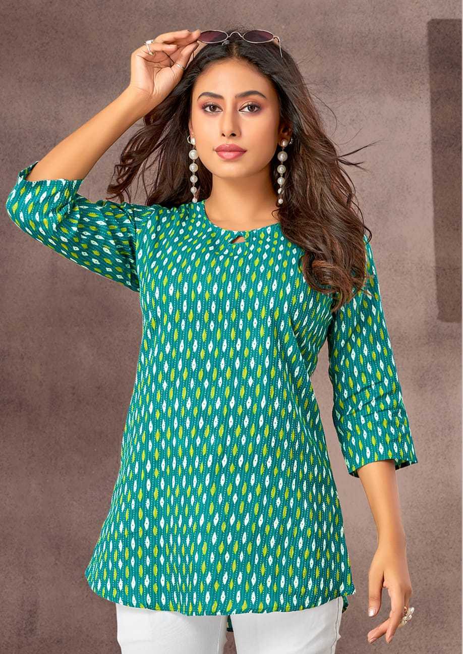 navjivan vol 3 by dl textile unique print cotton readymade short tops