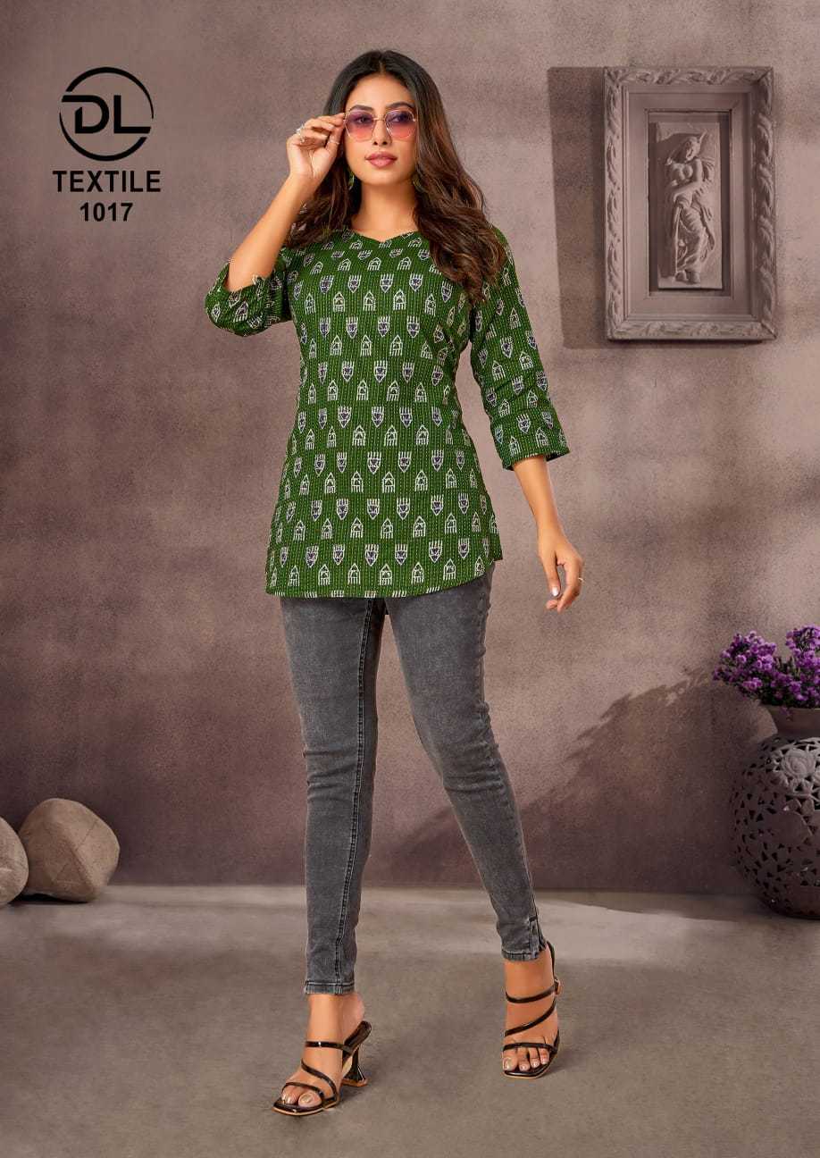 navjivan vol 3 by dl textile unique print cotton readymade short tops