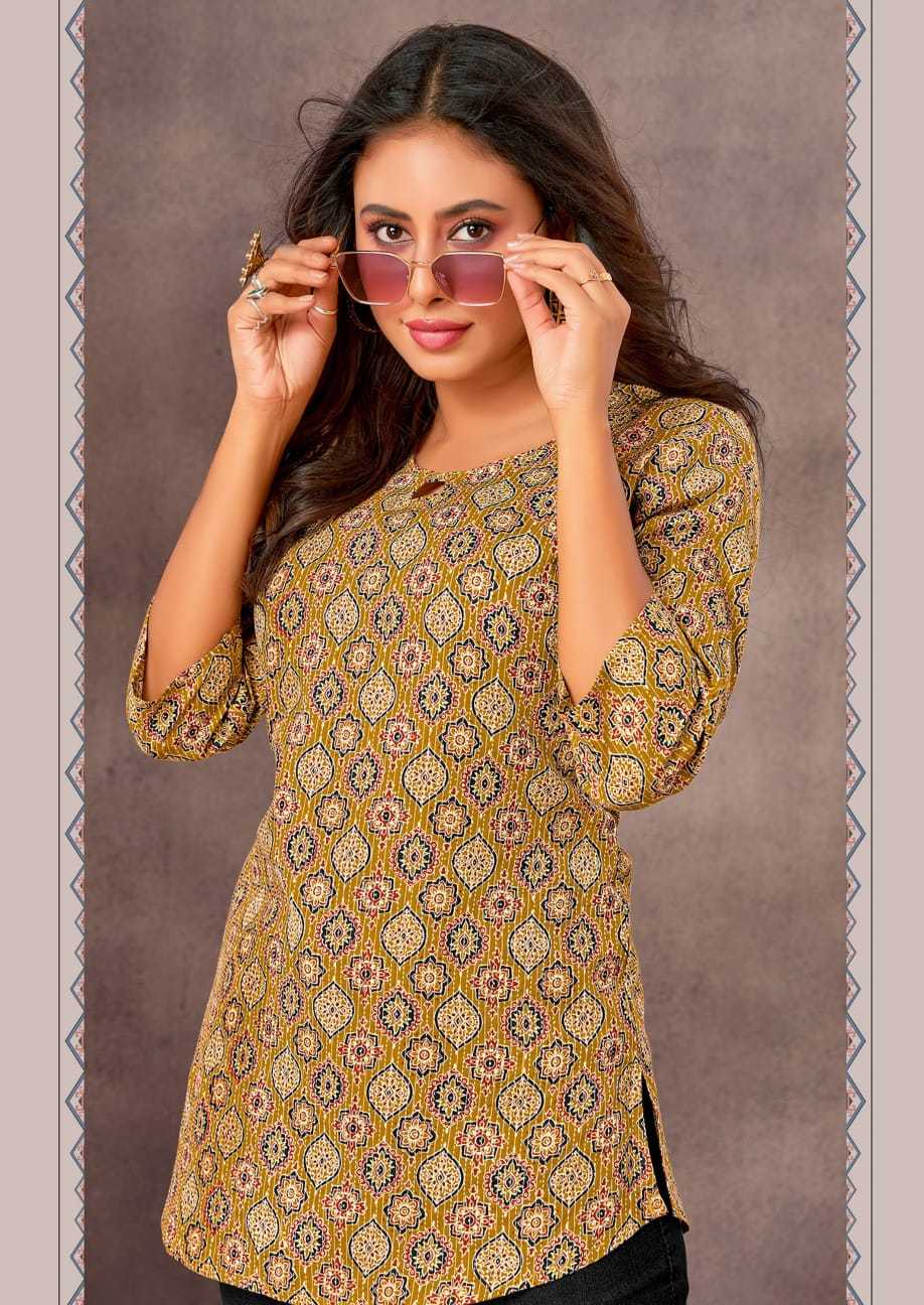 navjivan vol 3 by dl textile unique print cotton readymade short tops