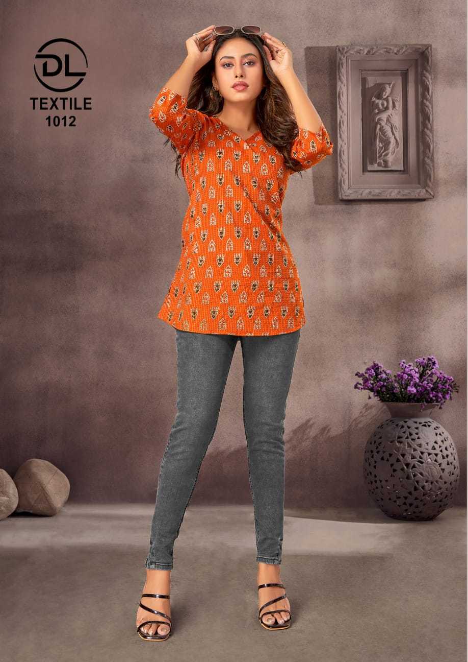 navjivan vol 3 by dl textile unique print cotton readymade short tops