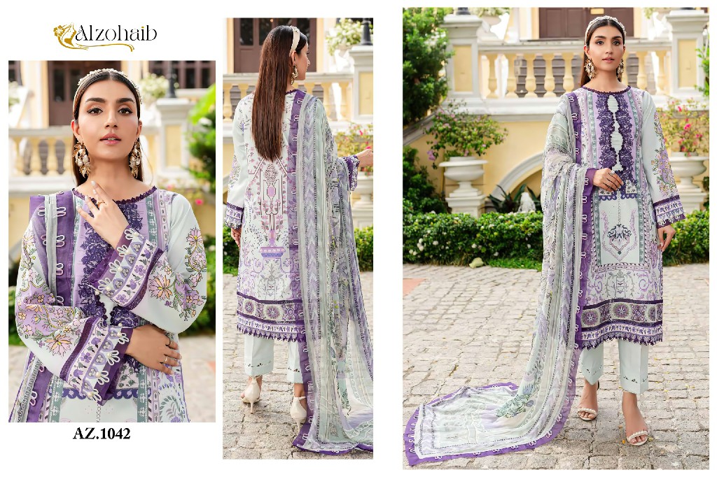 queen court vol 2 by alzohaib pure cotton trendy pakistani suits