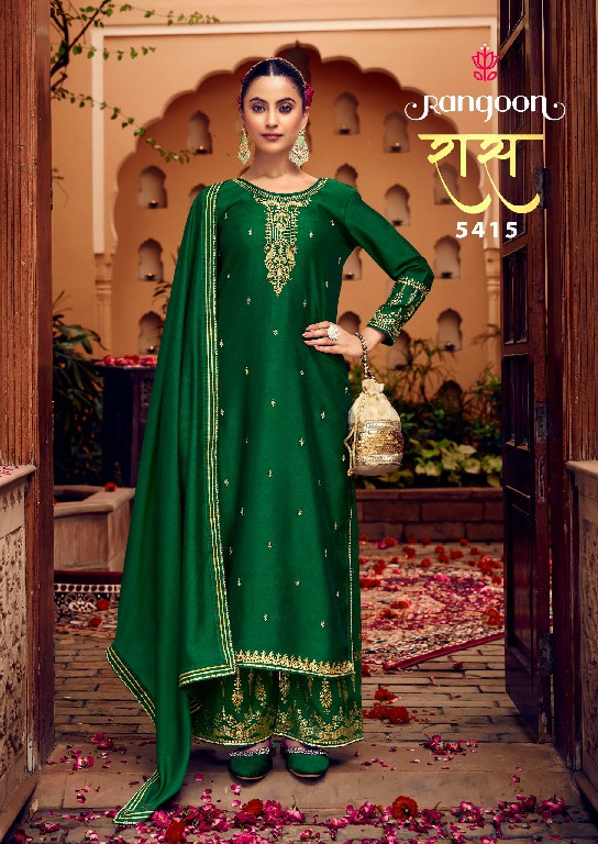 Rangoon Ras Wholesale Silk With Fancy Work Kurti With Pant And Dupatta