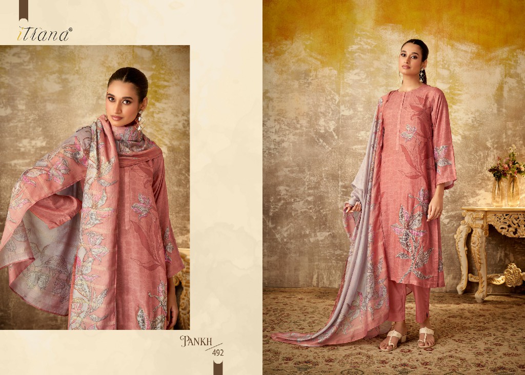 Itrana Pankh Wholesale Muslin Silk With Hand Work Salwar Suits