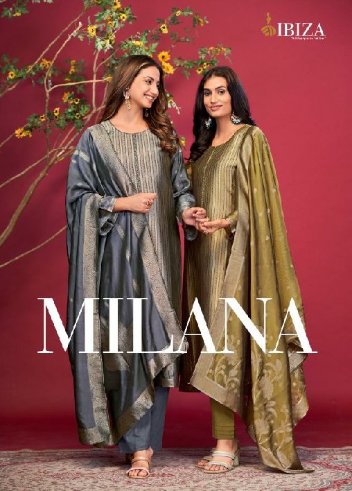 Ibiza Milana Wholesale Pure Banglory Silk With Handwork Suits