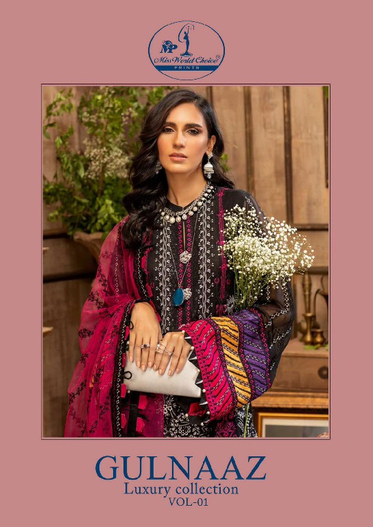 Miss World Choice Gulnaaz Vol-1 Wholesale Karachi Print Dress Material