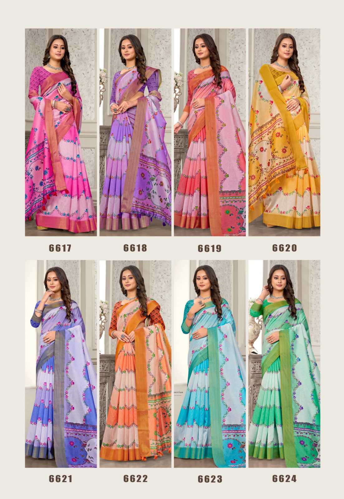 selvina digital vol 3 by vinamra attractive colour saree for women