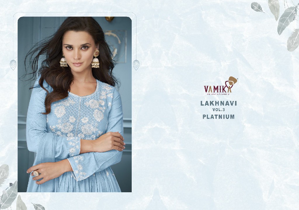 vamika lakhnavi vol 3 platinum readymade party wear suits for women