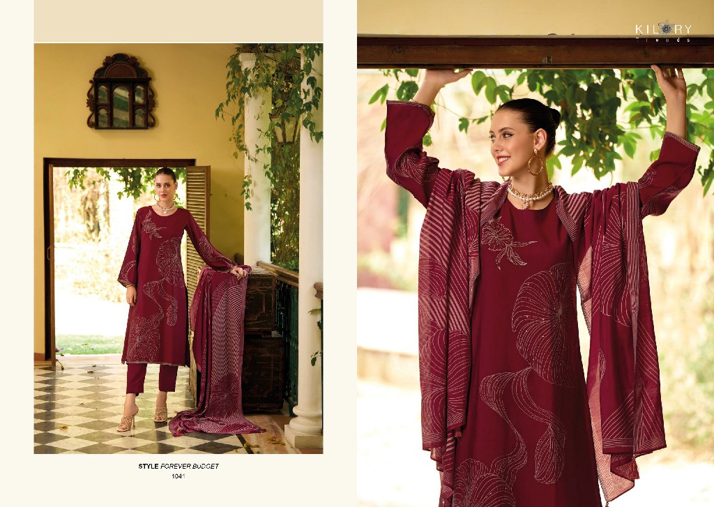 haya by kilory trendz foil printed viscose 3pcs ladies suits