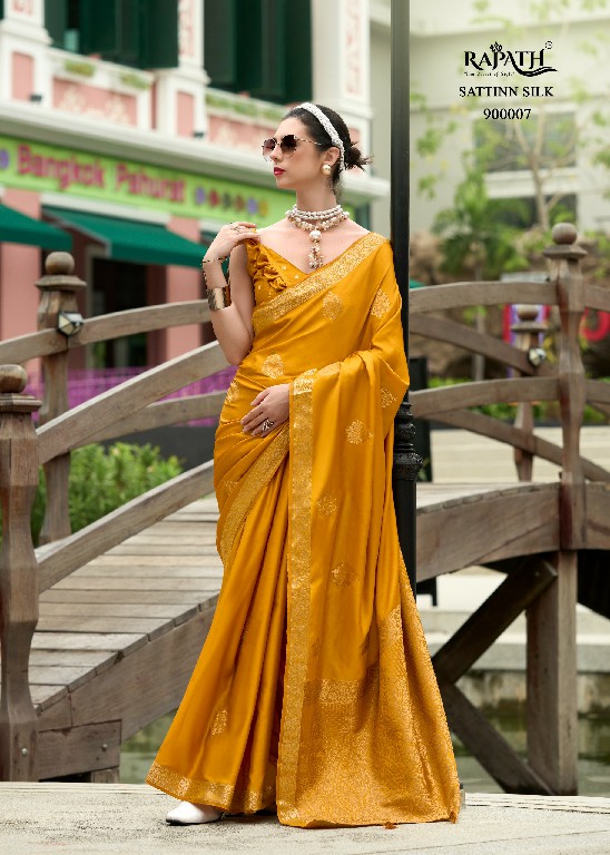 rajpath honey bee satin handwoven party wear saree for women