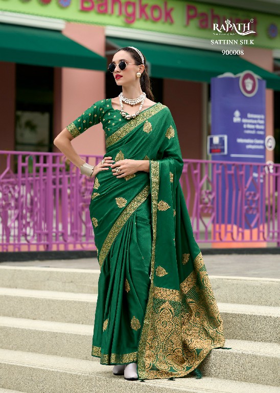 rajpath honey bee satin handwoven party wear saree for women