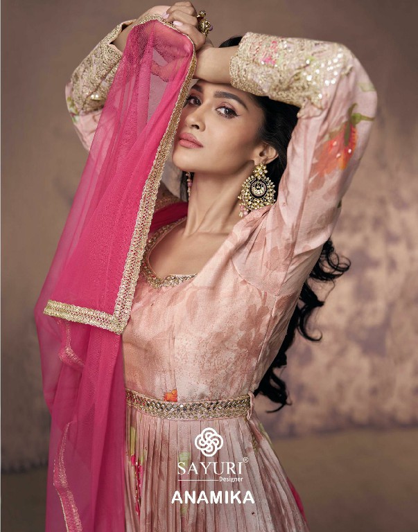sayuri designer anamika georgette exclusive party wear full stitch suits for women