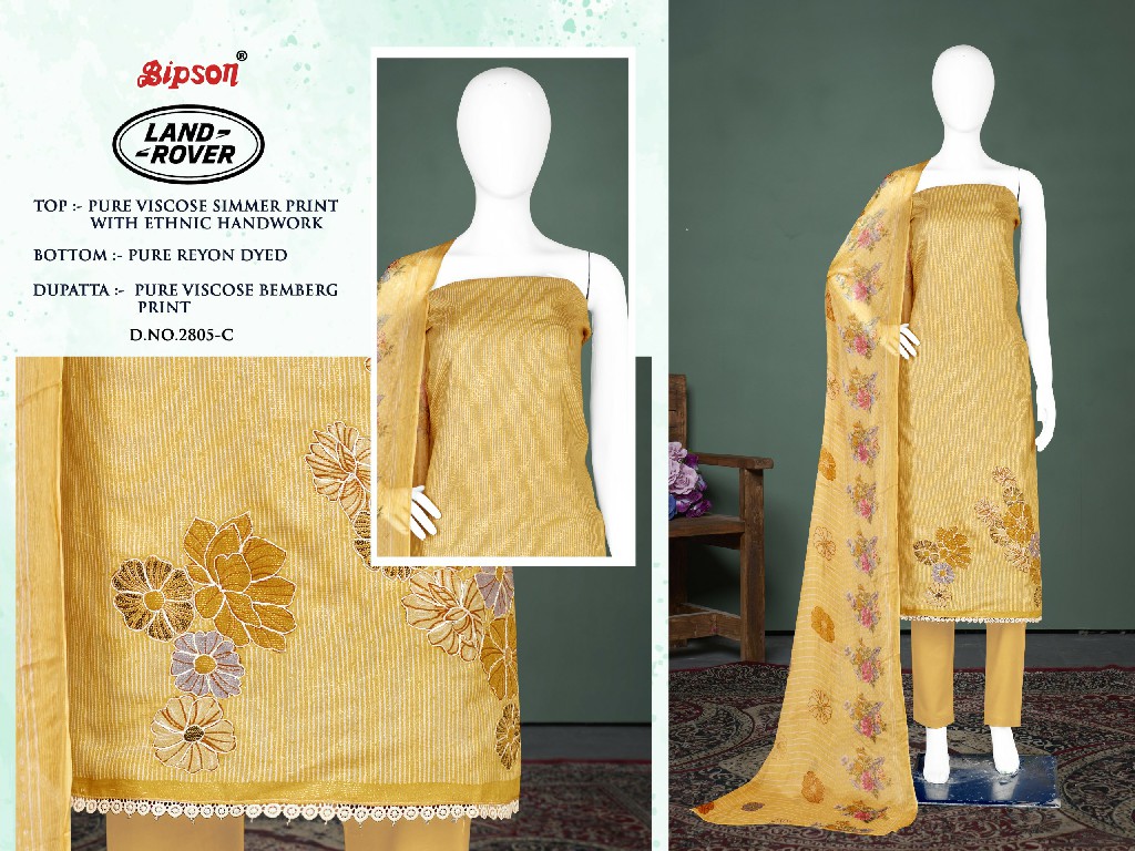 land rover 2805 by bipson prints viscose print daily wear unstitch salwar suit