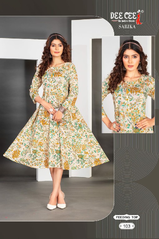 Dee Cee Sarika Wholesale Three Layered Long Feeding Kurtis