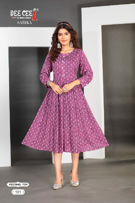 Dee Cee Sarika Wholesale Three Layered Long Feeding Kurtis