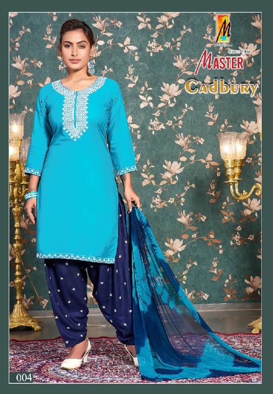 Master Cadbury Wholesale Rayon patiyala Readymade Suits