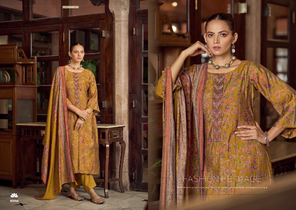 Nishant Aishah Wholesale Muslin Silk With Embroidery Work Dress Material