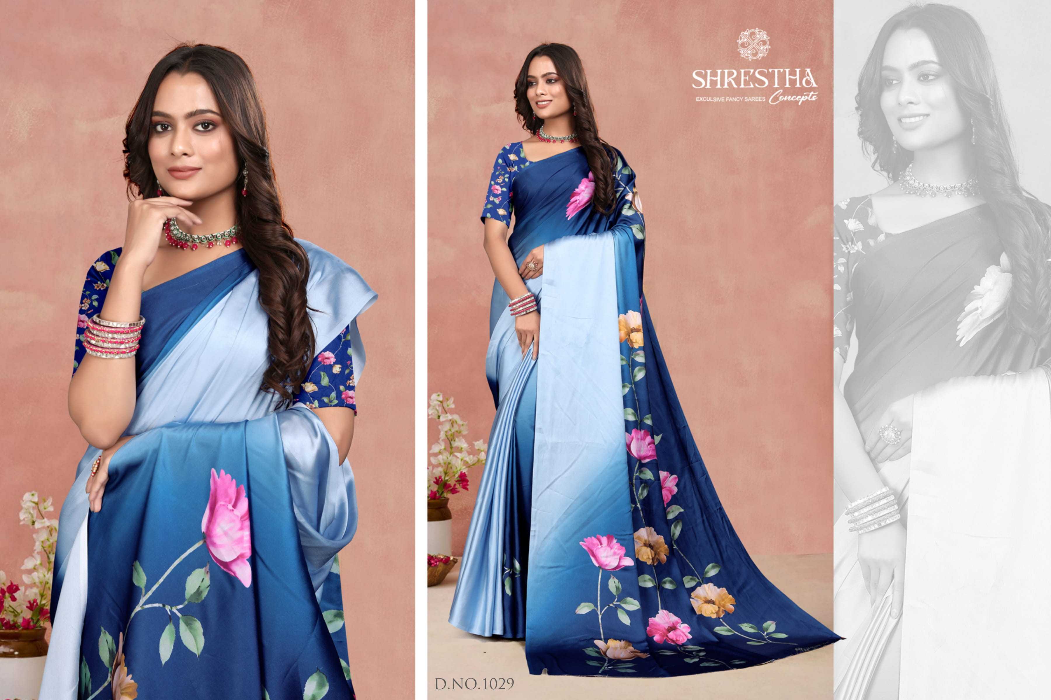 veera vol 5 by shreshtha concepts beautiful colour satin women saree