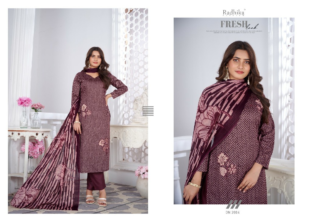 romani by azara radhika fashion designer printed cotton suits