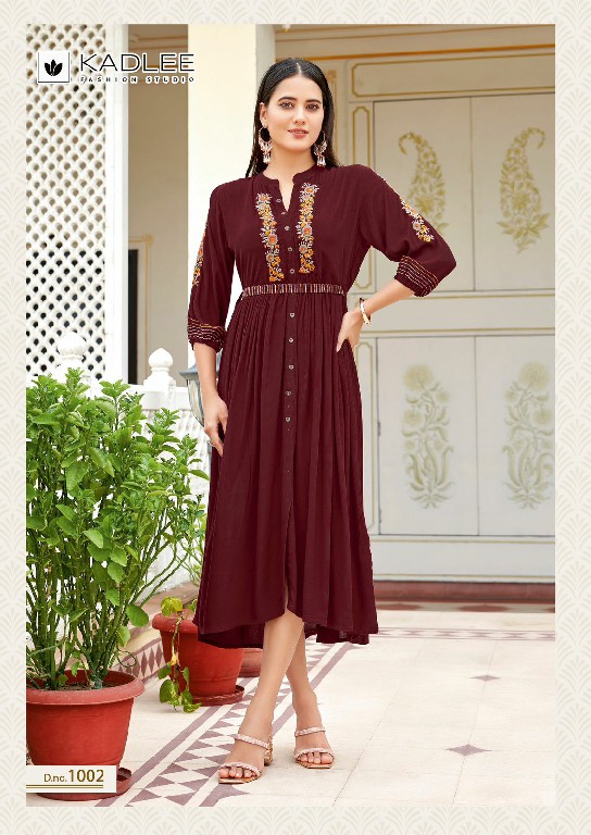 aashmin by kadlee wrinkle rayon readymade stylish look long kurtis