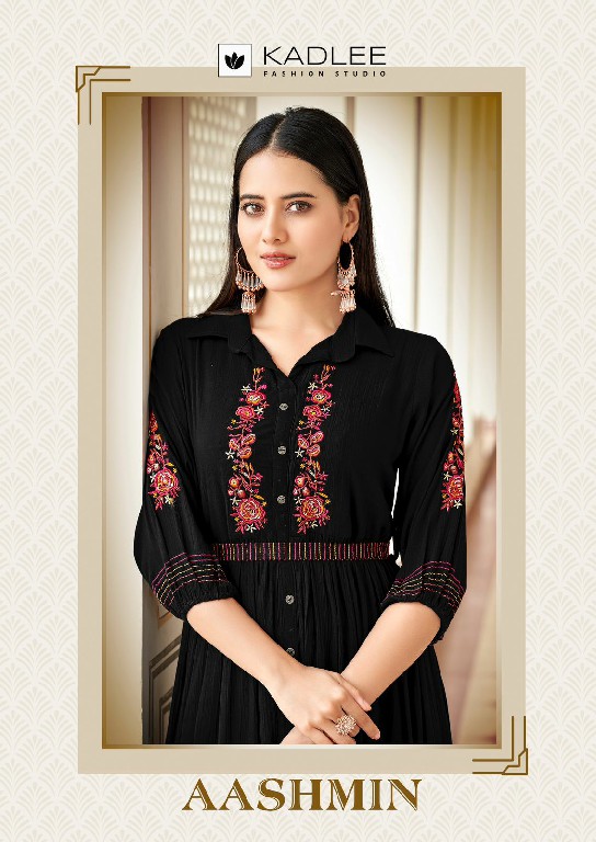 aashmin by kadlee wrinkle rayon readymade stylish look long kurtis