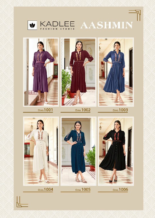 aashmin by kadlee wrinkle rayon readymade stylish look long kurtis
