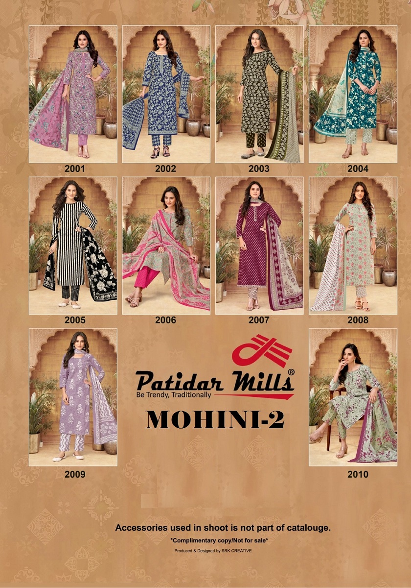 Patidar Mohini Vol-2 Wholesale Pure Cotton Stitched Suits