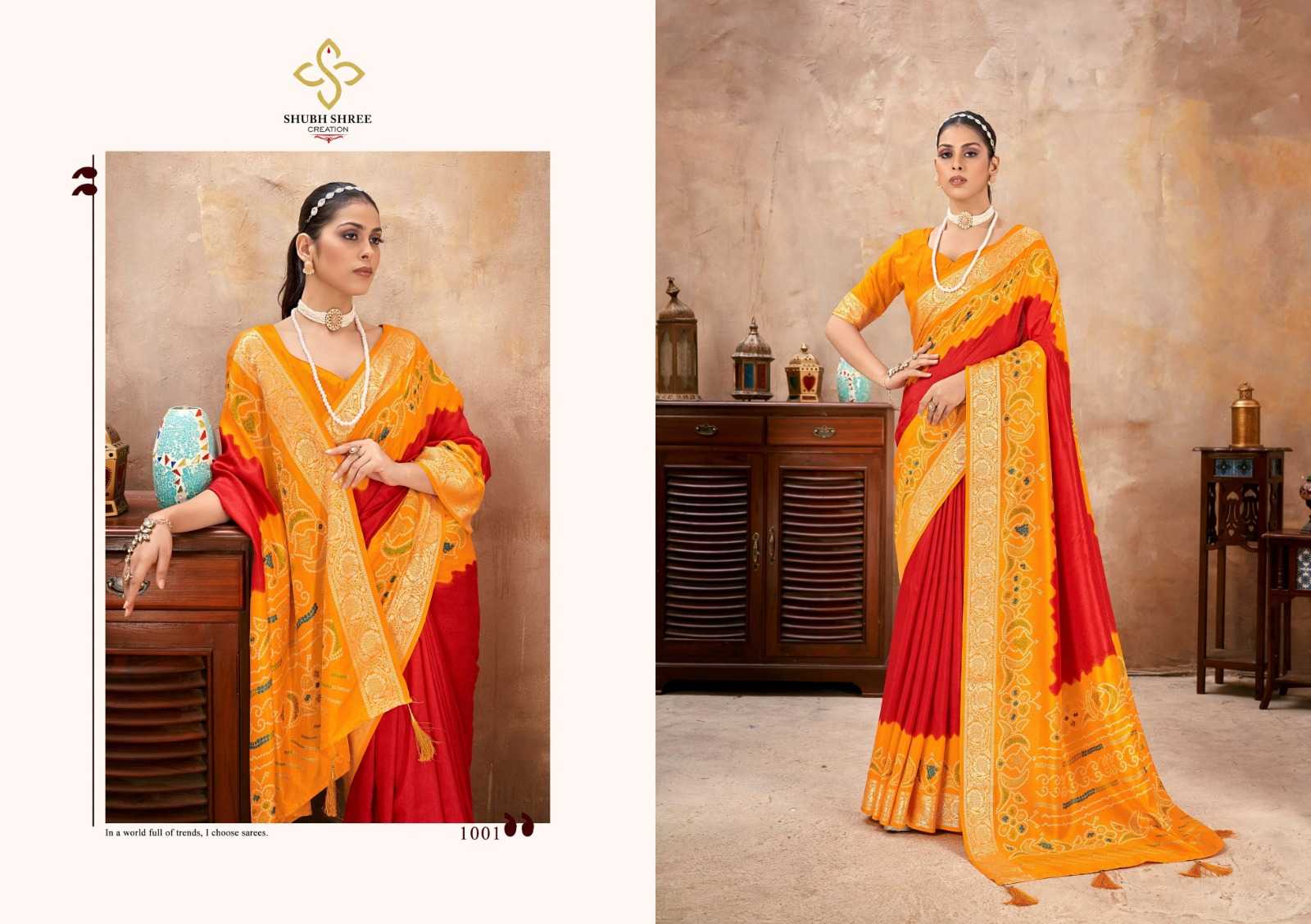 sheesha by shubh shree beautiful look silk women saree