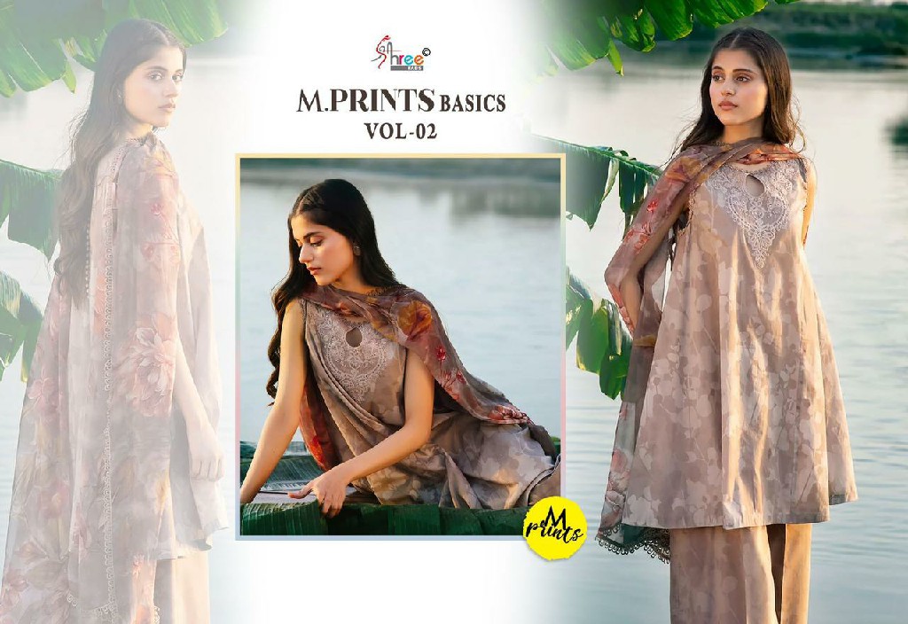 m prints basics vol 2 by shree fabs pure cotton print stylish suits